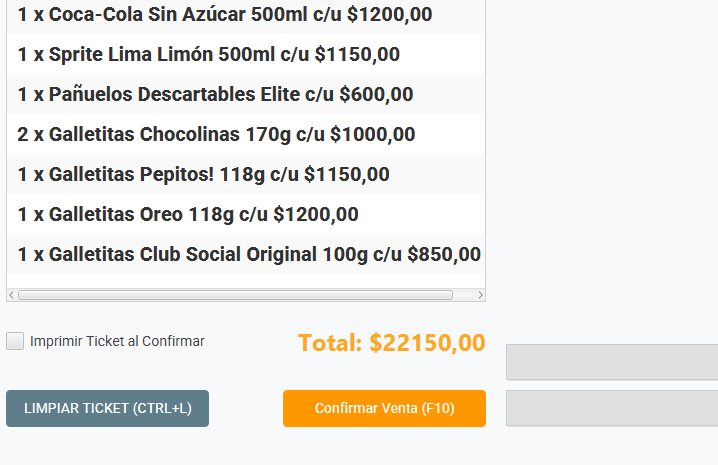Punto de Venta Pantalla 3